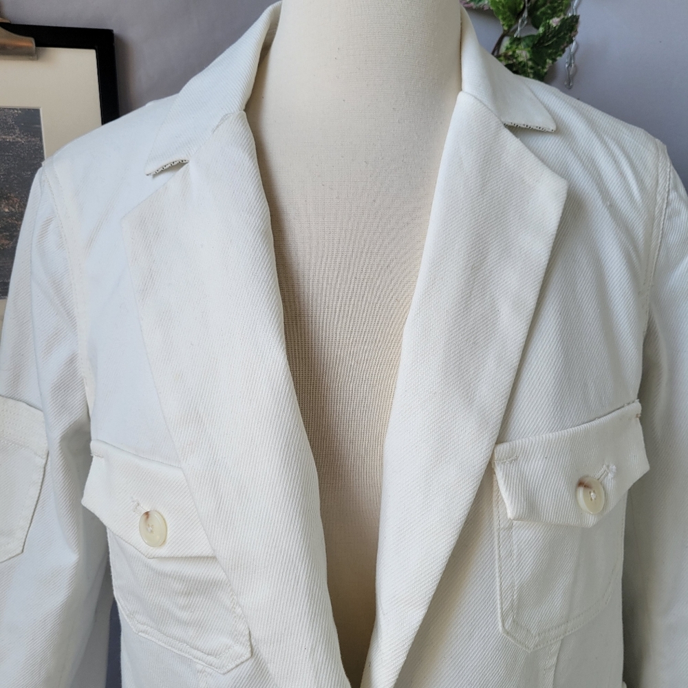 Anthropologie Neve Utility Button Front Jacket Ivroy 6 - Picture 13 of 17